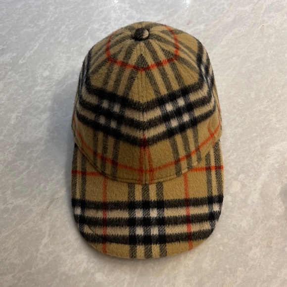 Authentic wool Burberry check baseball cap. Like new condition. - Picture 1 of 11